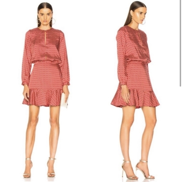 Alexis Coretti Flounce Hem Mini Dress Size L - Picture 1 of 11